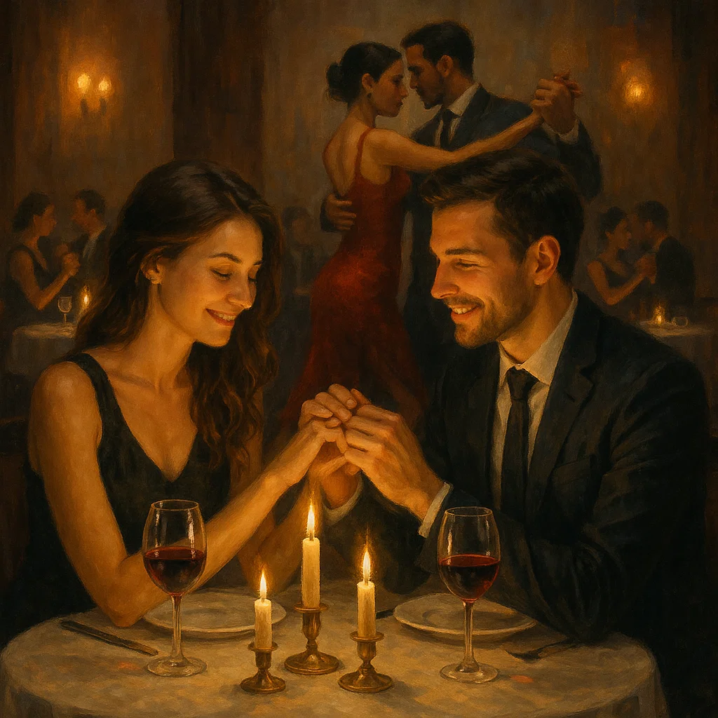 Cena romántica con show de tango en vivo